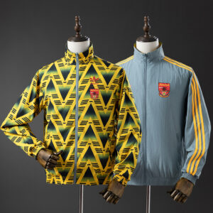 666c161205-1.jpg 2025-26 ARSENAL REVERSIBLE JACKET WINDBREAKER - YELLOW & GREY
