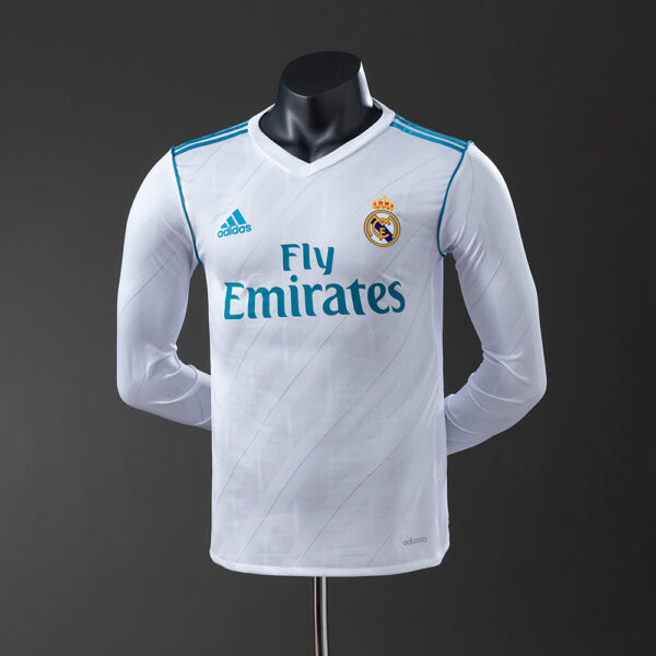 2017-18 REAL MADRID LONG SLEEVE PLAYER VERSION HOME