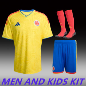 ed9f61d924.jpg 2026 COLOMBIA WORLD CUP HOME MEN AND KIDS KIT